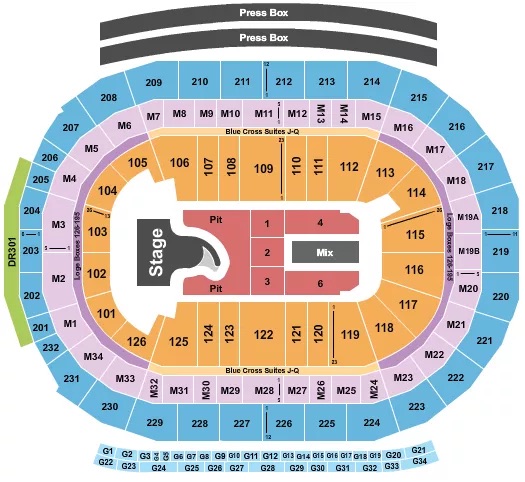 Little Caesars Arena seating chart